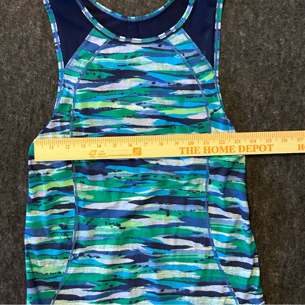 Lululemon Sculpt Tank Seven Wonders Multi Hero Blue View 4